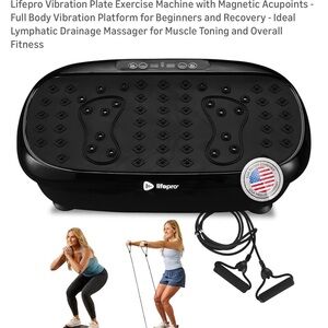 LifePro Black Vibration Plate Exercise Machine